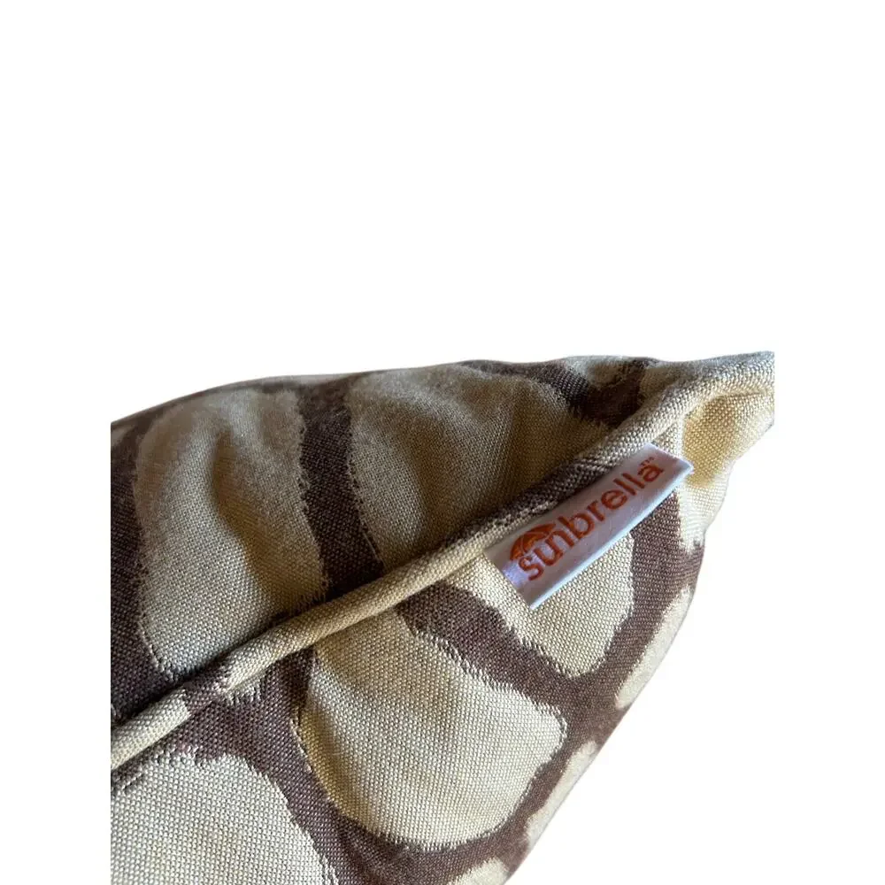 2 Sunbrella indoor outdoor decorative throw pillows giraffe print pattern